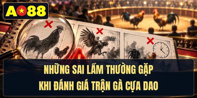 Những sai lầm thường gặp khi đánh giá trận gà cựa dao